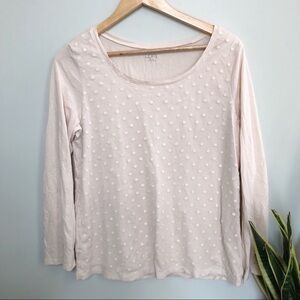 Ann Taylor Loft Long Sleeve Polka Dot Shirt